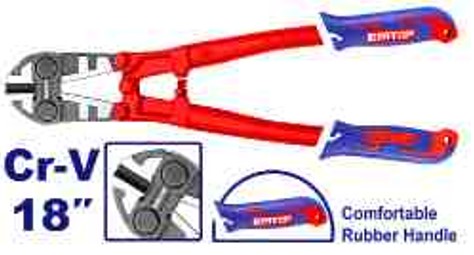 Professional 18" Bolt Cutter Cr-V Blade - Black Finish TPR Two Color Handle Heavy Duty Cutting Tool Paper Card Packed Precision Cutting